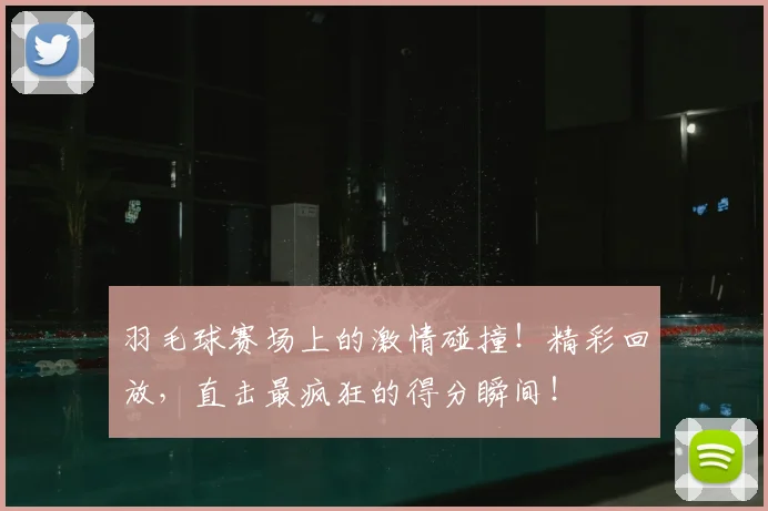 羽毛球赛场上的激情碰撞!精彩回放,直击最疯狂的得分瞬间!
